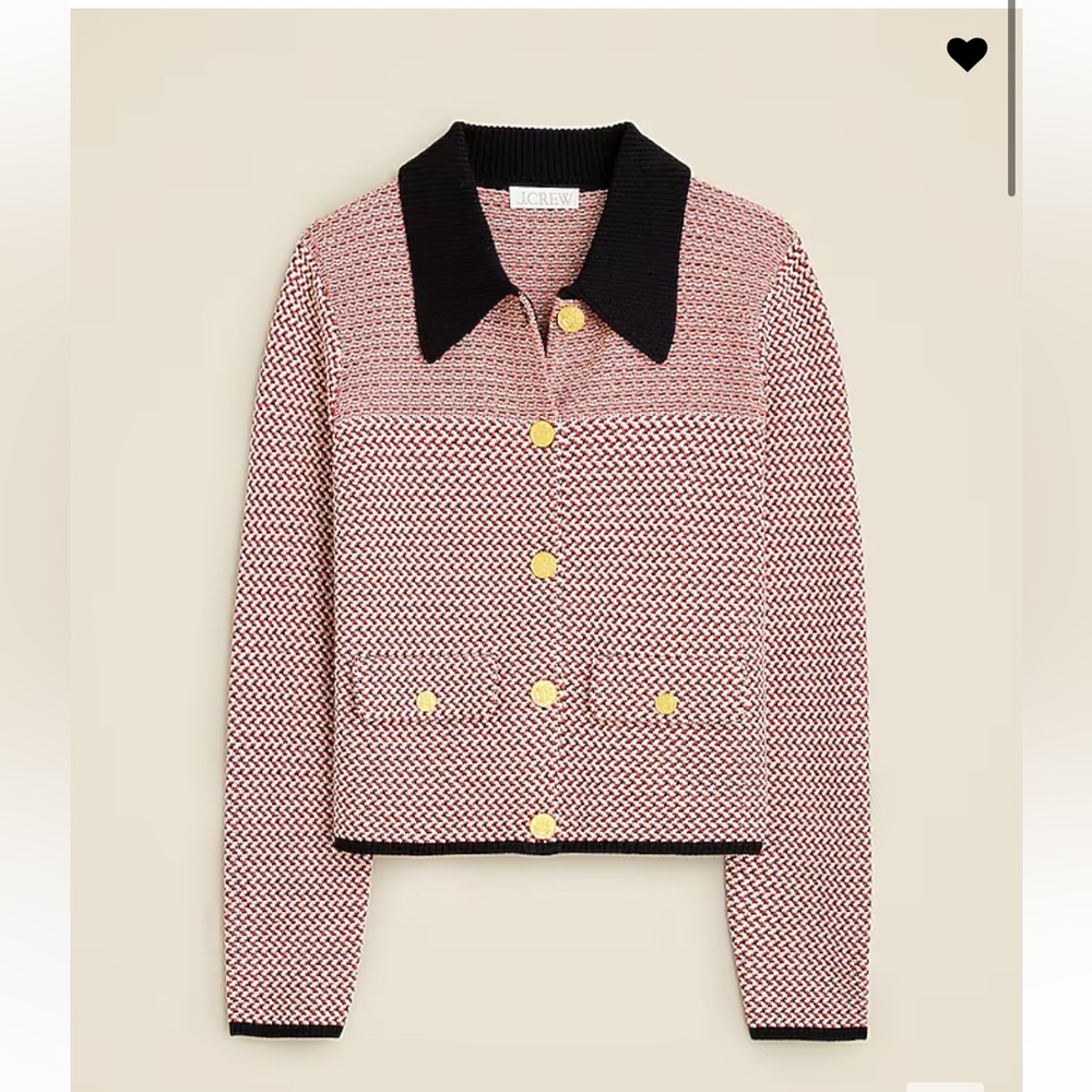 J. Crew Sweater lady jacket in herringbone, S, NWT